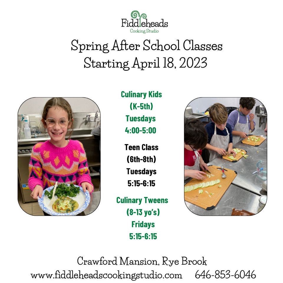 News Fiddleheads Kid's Cooking Classes at Crawford Park Mansion